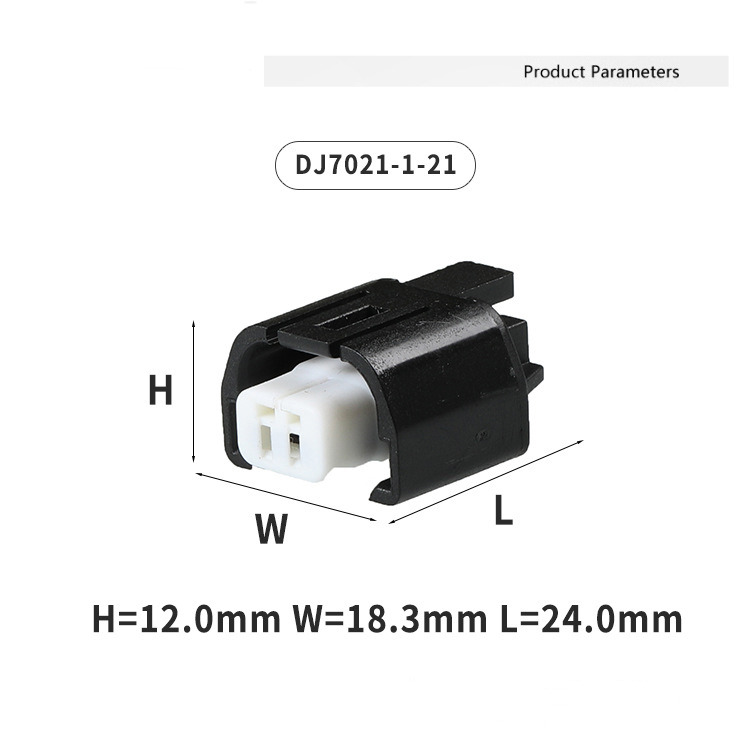 Connector for automotive air conditioning solenoid valve plug, plastic connector for air conditioning compressor plug, DJ7021-1-21