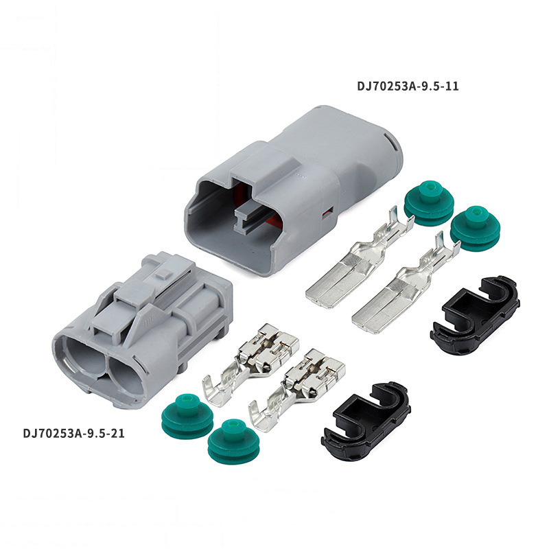 Automobile plug-in connector, electric vehicle wiring harness connector, 2P high current, high power plug DJ70253A - 9.5 - 11/21