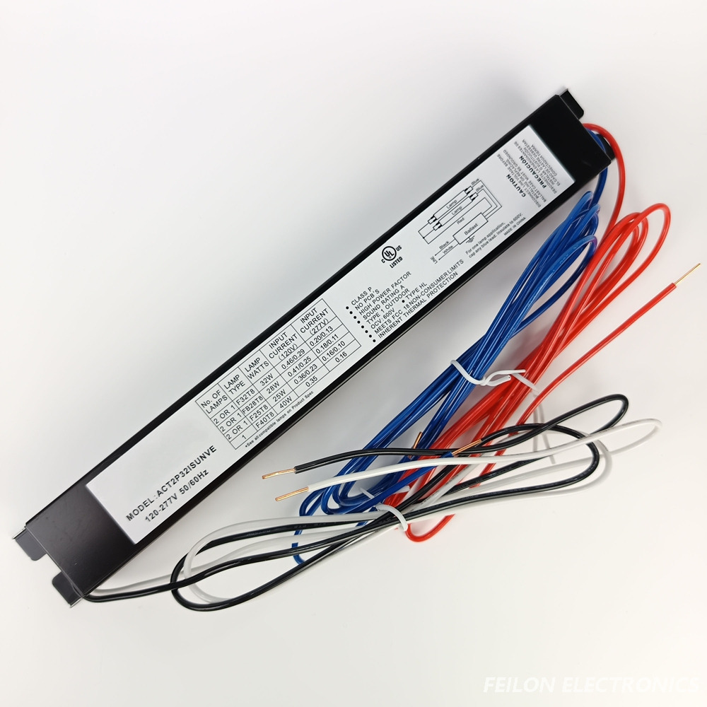 28W/32W UL Listed Fluorescent Light Ballast 2-Lamp T8 Electronic Ballast 120-277V Instant Start for F25T8/F32T8 Fluorescent Light 