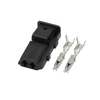 1563190-1 Automotive Connector - 2-Pin Wiring Harness Plug-In - 1.5 Male-Female Interlock Sleeve Terminal - 1563189-1