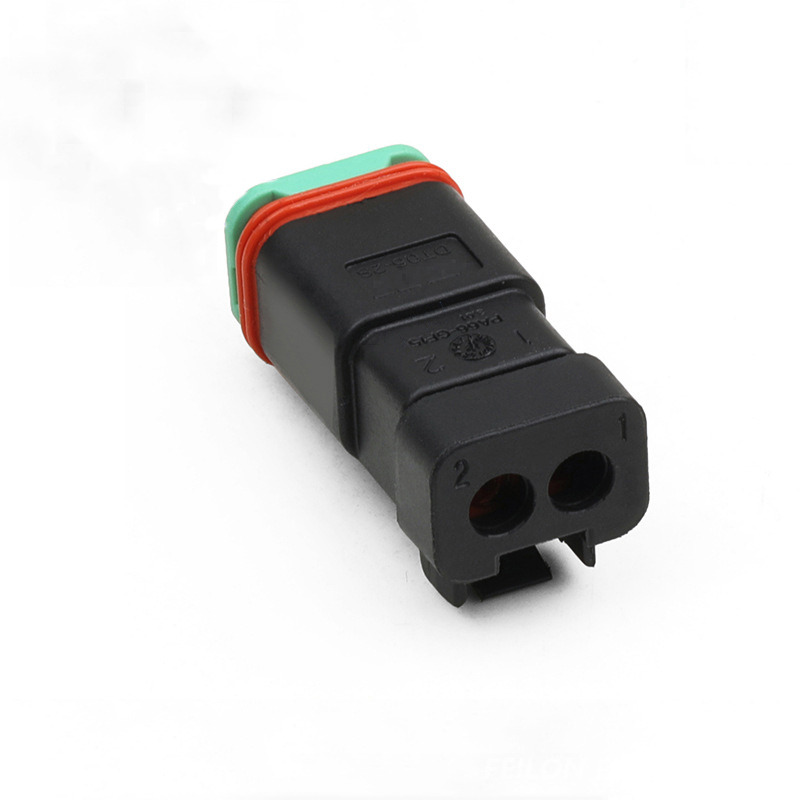 DT06-2S-EP06 2-hole Waterproof Connector Engineering Vehicle Wiring Harness Connector Flat Cover Plug