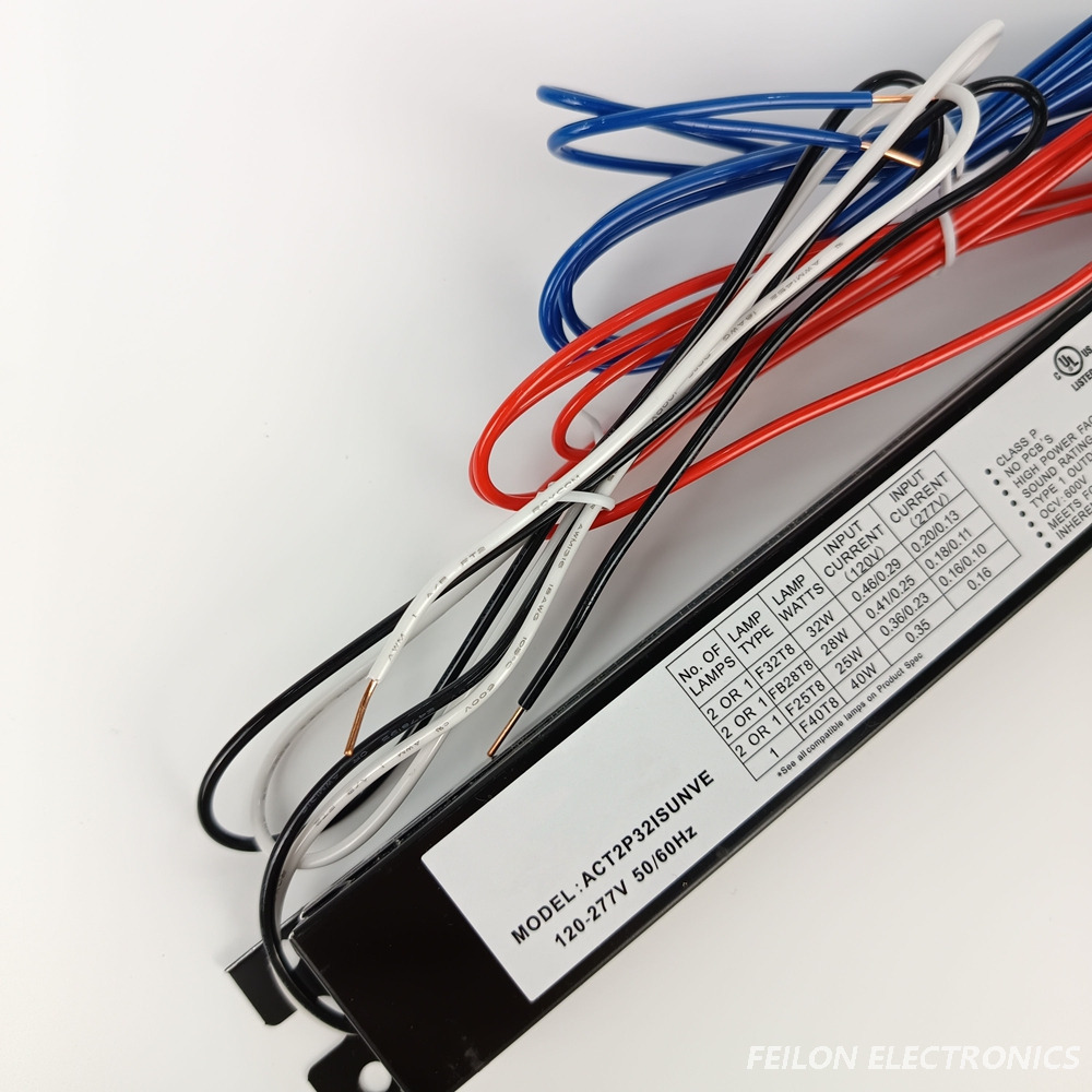 28W/32W UL Listed Fluorescent Light Ballast 2-Lamp T8 Electronic Ballast 120-277V Instant Start for F25T8/F32T8 Fluorescent Light 